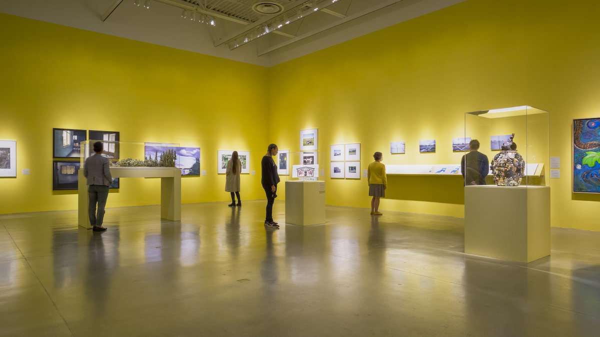 Surrey Art Gallery Visitors in Where We Have Been. Photo by Dennis Ha